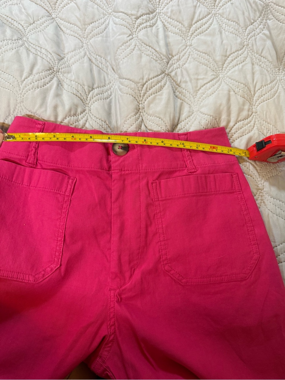 Maeve Anthropologie Colette Pink Wide Leg Ankle Pants Womens 25 - Picture 8 of 12